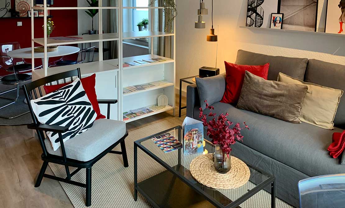 Wohnbereich der Ferienwohnung 'FREI:zeit' in Cölbe bei Marburg